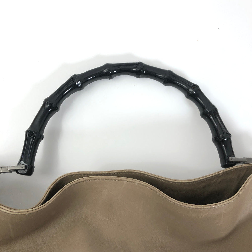 Leather Bamboo Shoulder Bag 001 1577