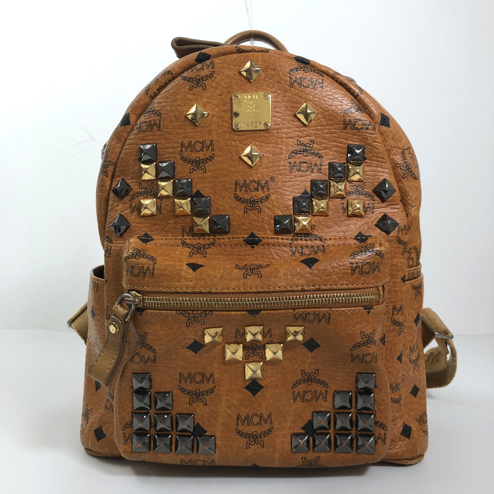 Visetos Leather Studded Stark Backpack