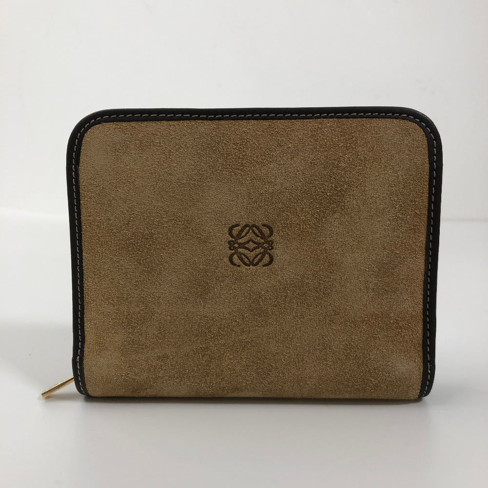 Suede & Leather Bifold Wallet