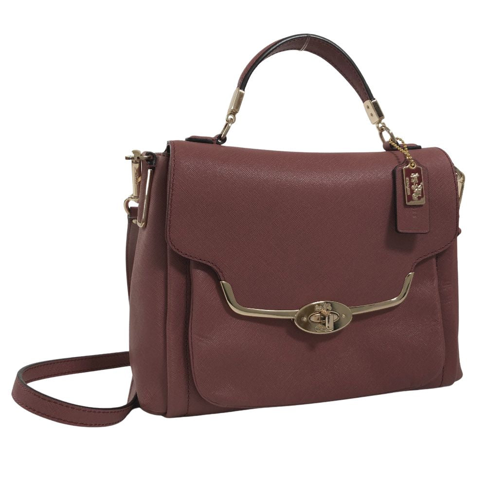 Leather Madison Sadie Flap Bag F27850