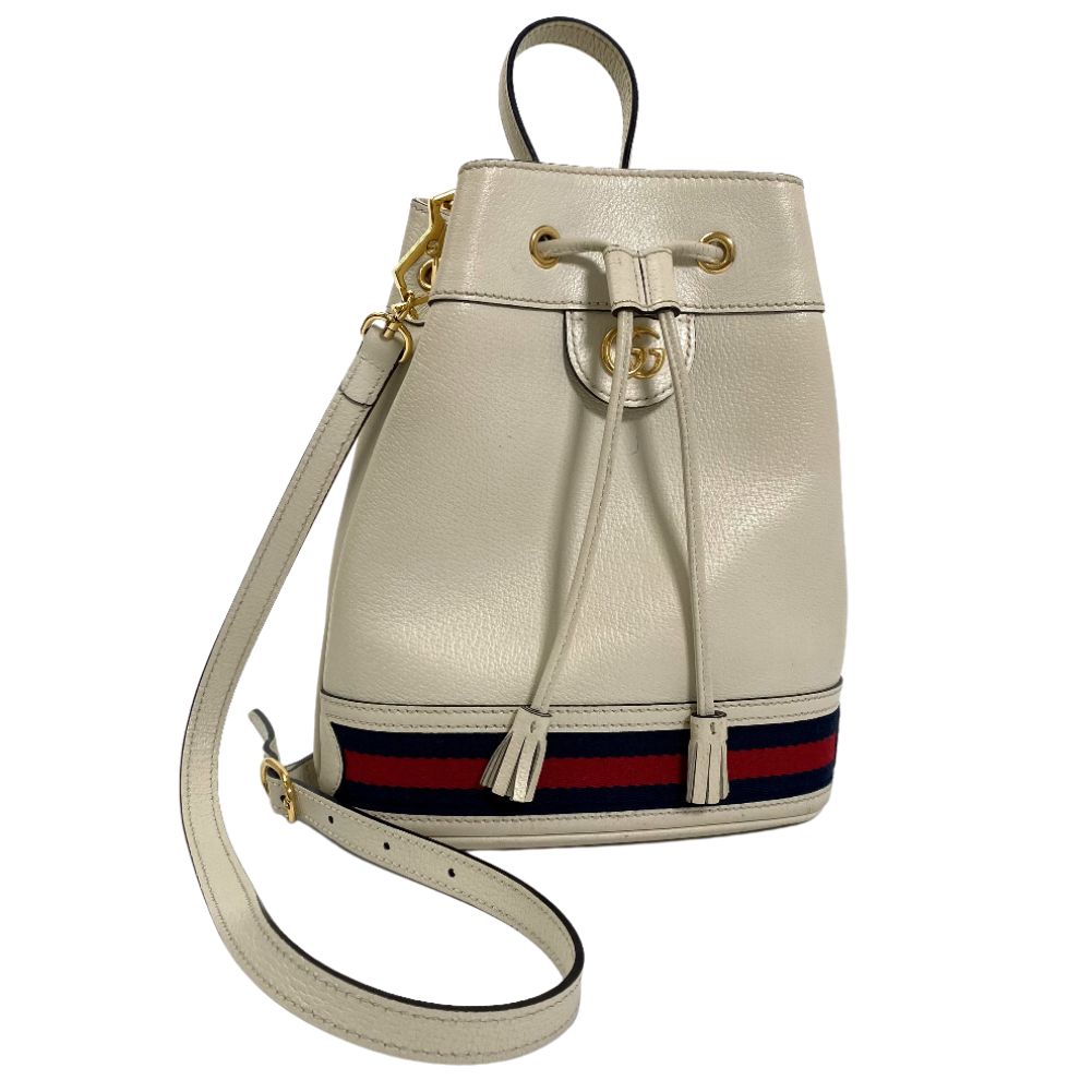 Small Ophidia Leather Bucket Bag 610846