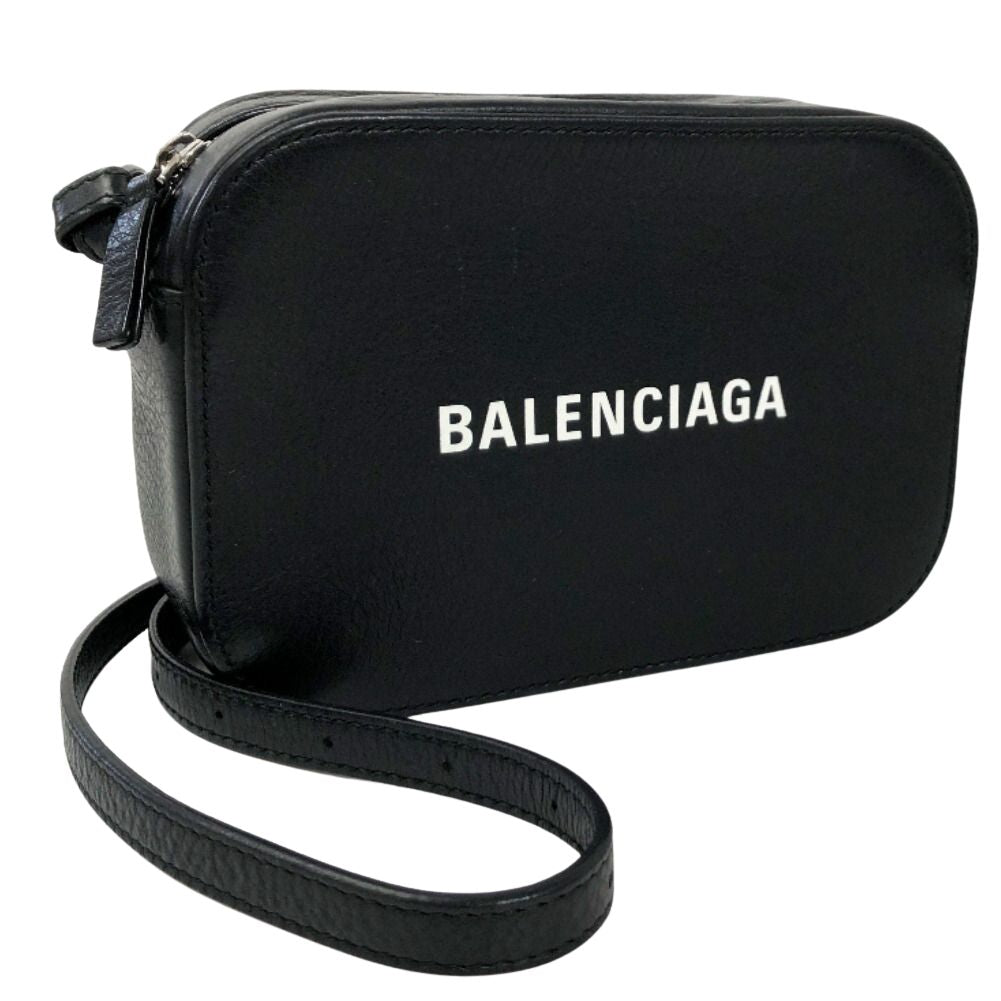 BALENCIAGA 552372 logo Everyday camera bag XS Shoulder Bag Leather Silver