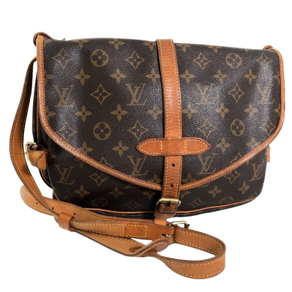 Louis+Vuitton+Saumur+Shoulder+Bag+30+Brown+Monogram+Canvas for