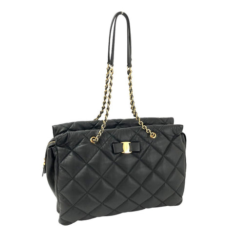 Quilted Leather Ginette Chain Bag AB-21E766