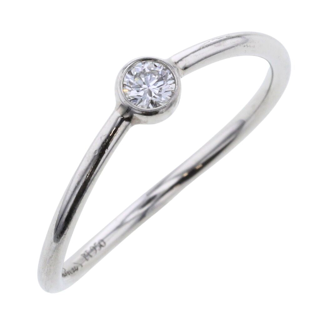 Platinum Wave Single Diamond Ring