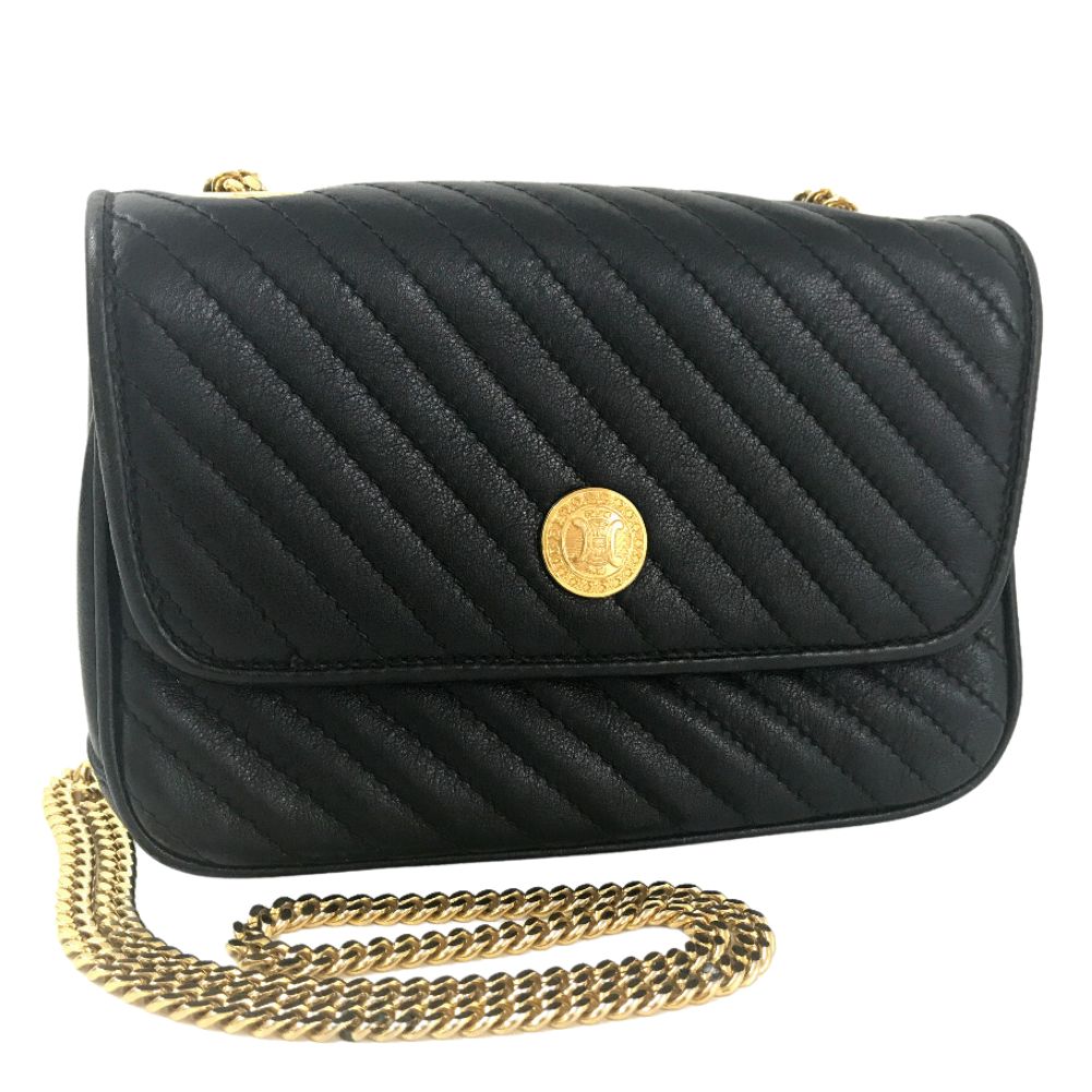 Quilted Leather Triomphe Chain Shoulder Bag