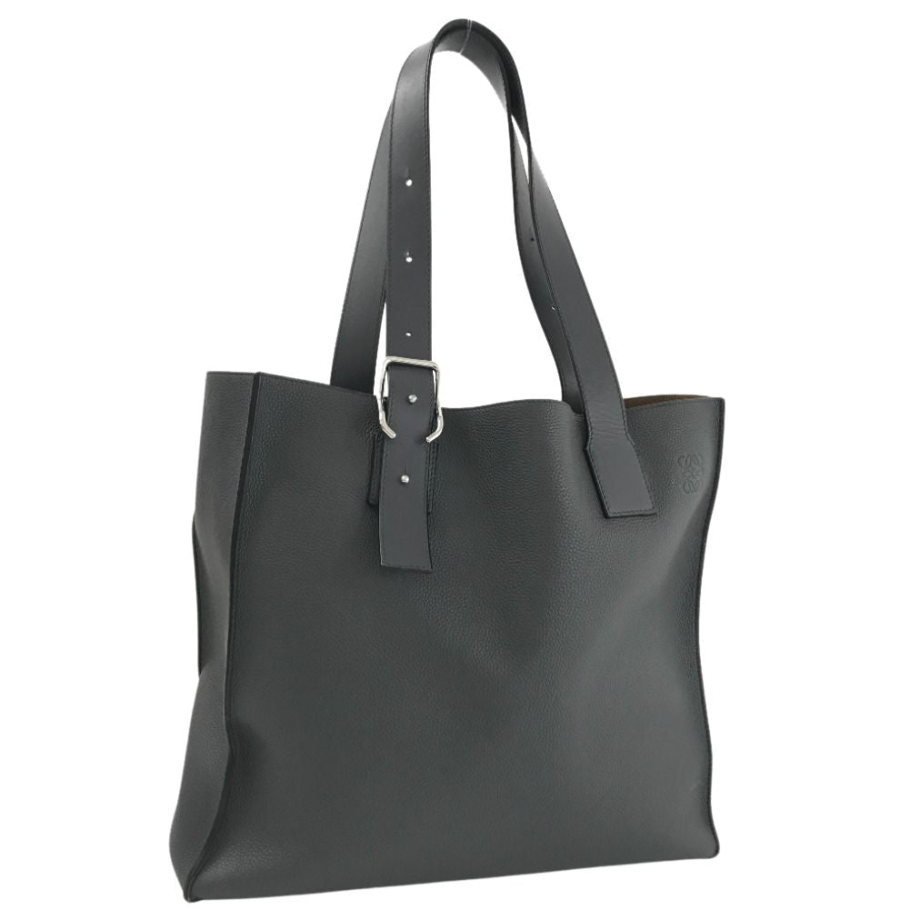 Leather Buckle Tote Bag