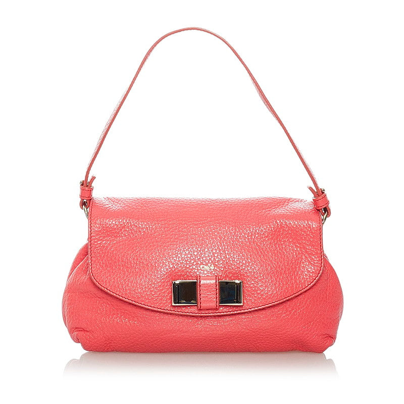 Leather Lily Bow Crossbody Bag