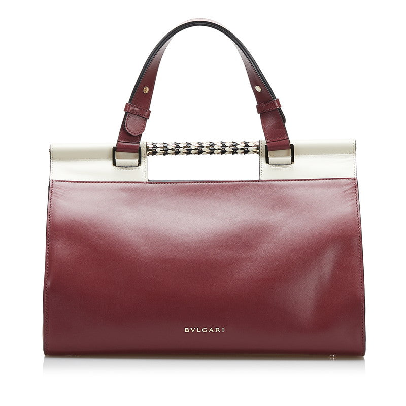 Tricolor Leather Handbag