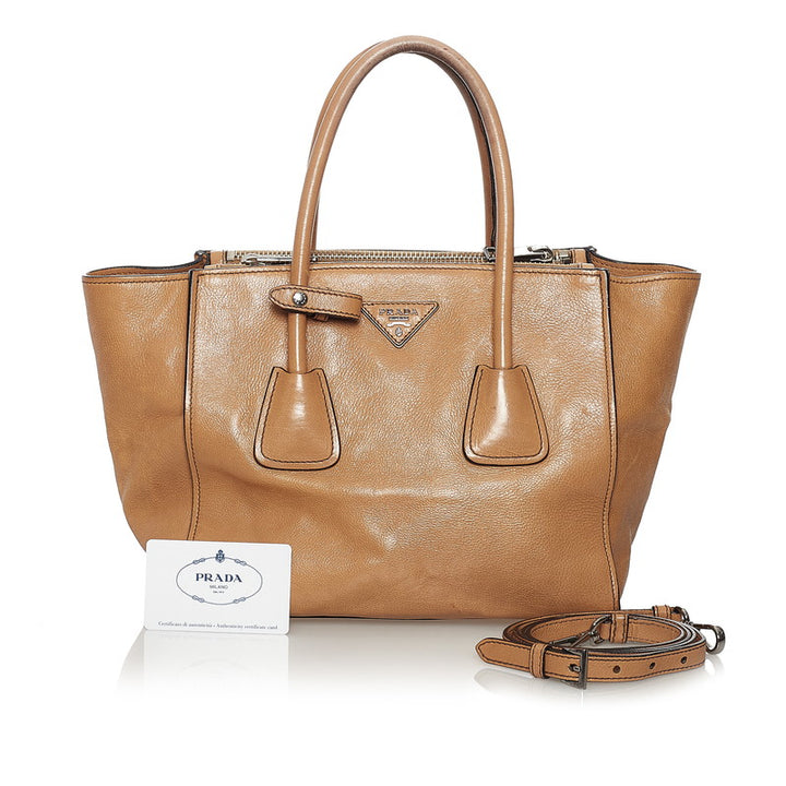 Calf Twin Pocket Tote