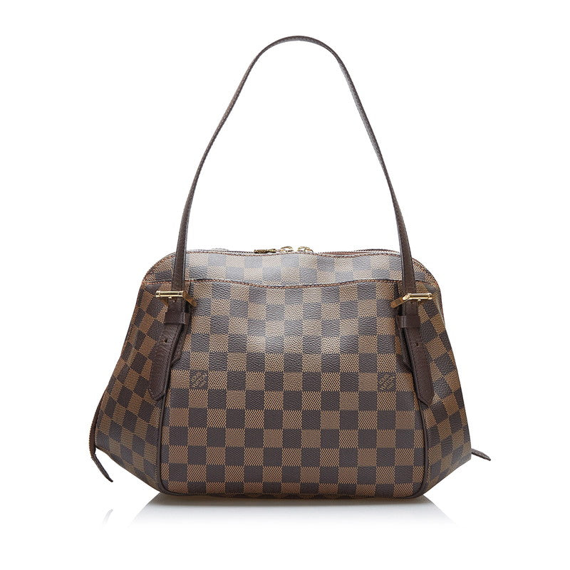 Louis Vuitton Damier Ebene Belem MM Canvas Shoulder Bag N51174 in Excellent condition