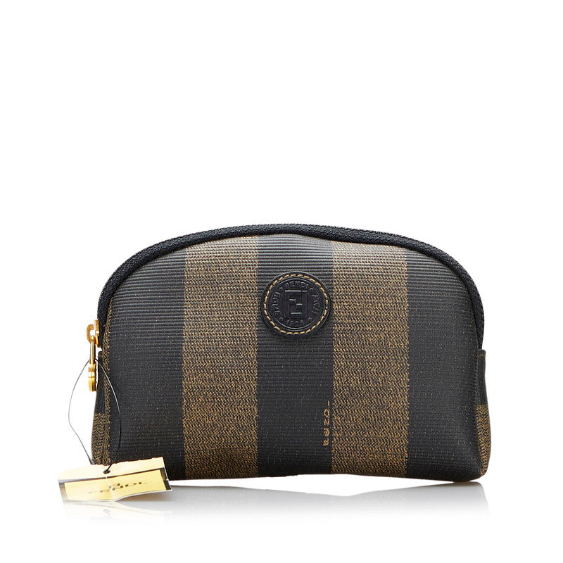 Pequin Striped Canvas Vanity Pouch