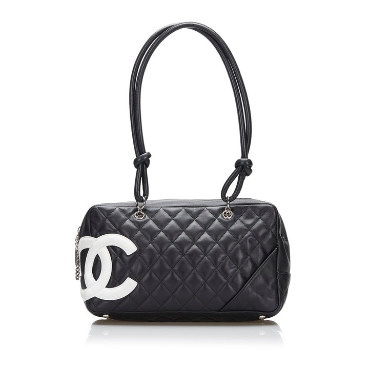 Cambon Quilted Leather Bowling Bag