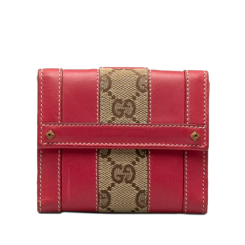 GG Canvas & Leather Compact Wallet  120929