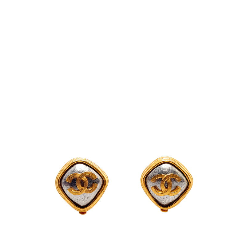 CC Diamond Clip on Earrings
