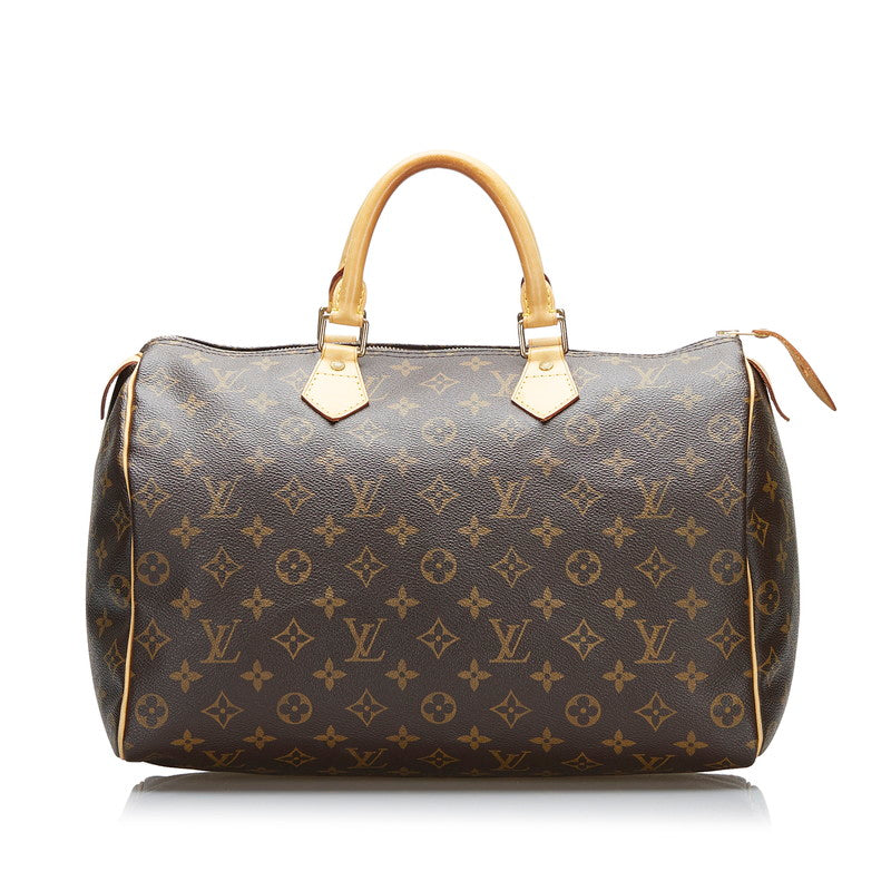 Louis Vuitton Monogram Speedy 35 Handbag Boston Bag M41524 Brown