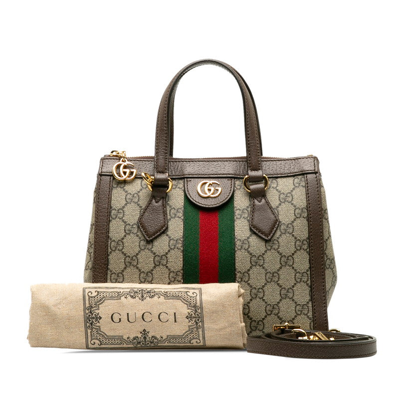 Gucci Small GG Supreme Ophidia Tote Bag Canvas Tote Bag 547551 in Good condition