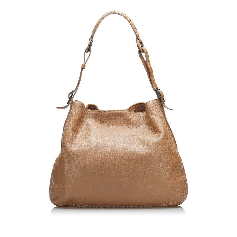 Intrecciato Leather Shoulder Bag 125263