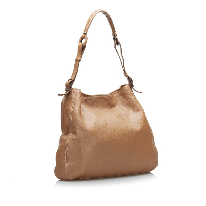 Intrecciato Leather Shoulder Bag 125263