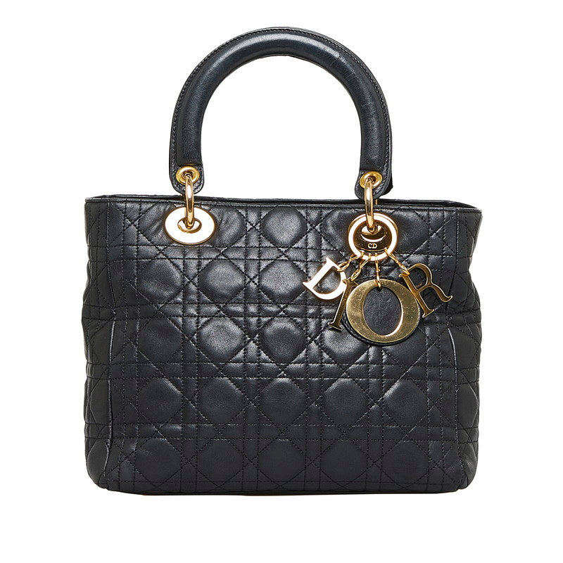 Medium Cannage Leather Lady Dior