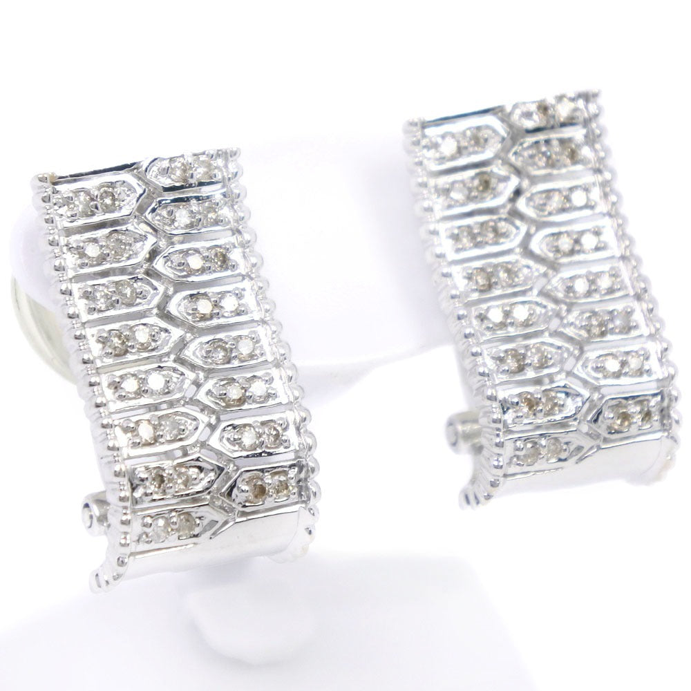 18K Diamond Clip On Earrings