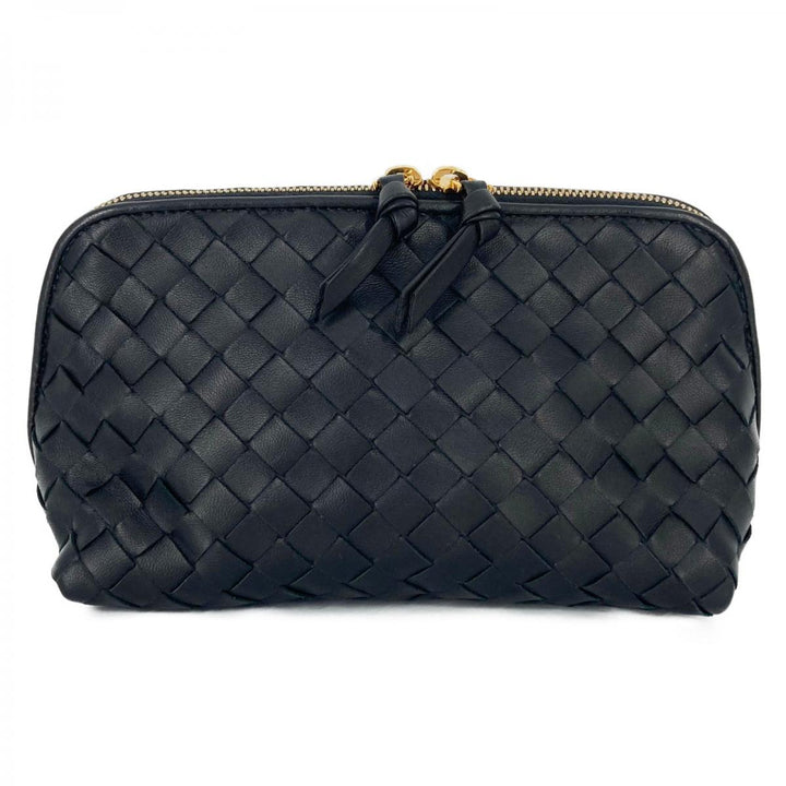 Intrecciato Leather Clutch Bag