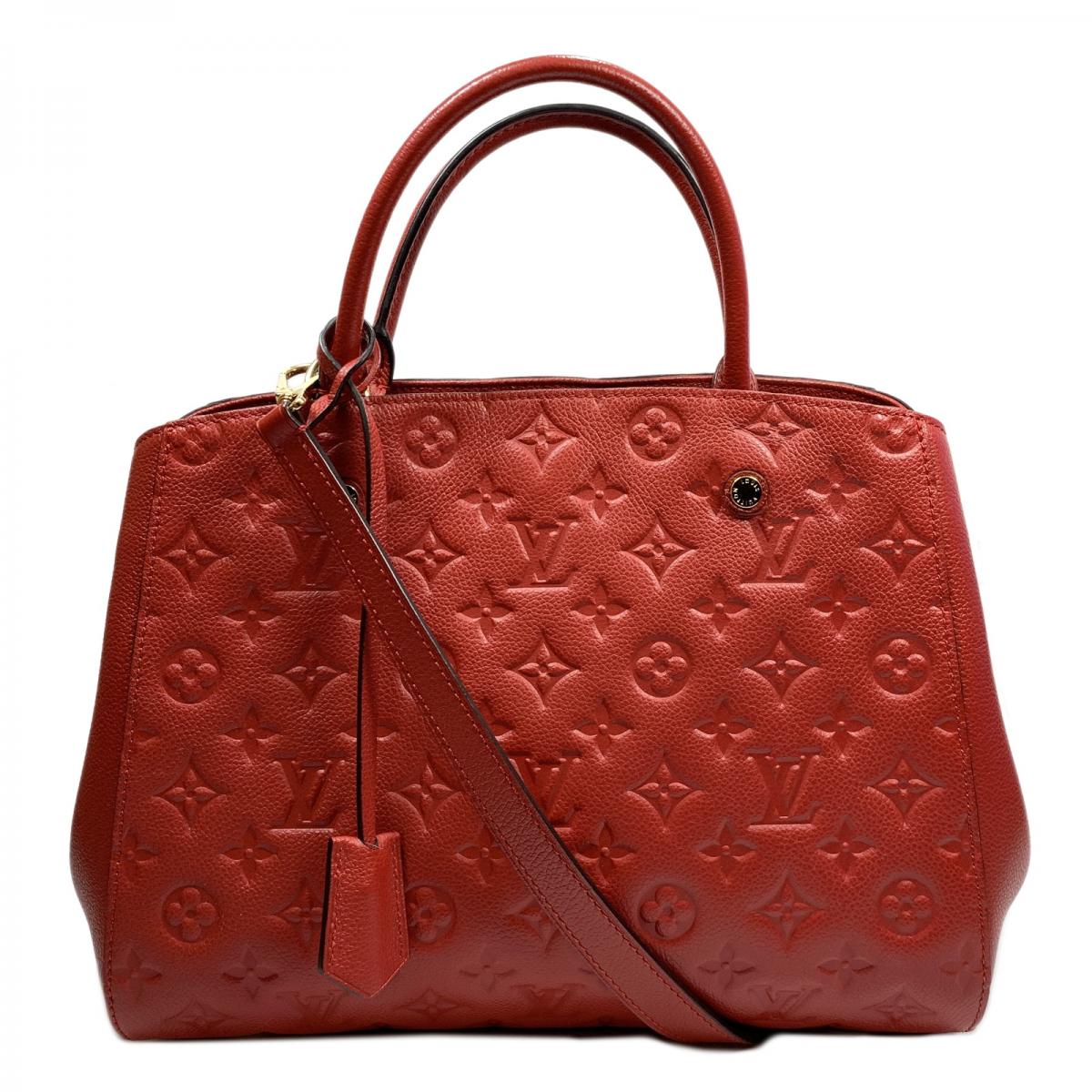 Louis Vuitton Montaigne MM Pink Monogram Empreinte Leather