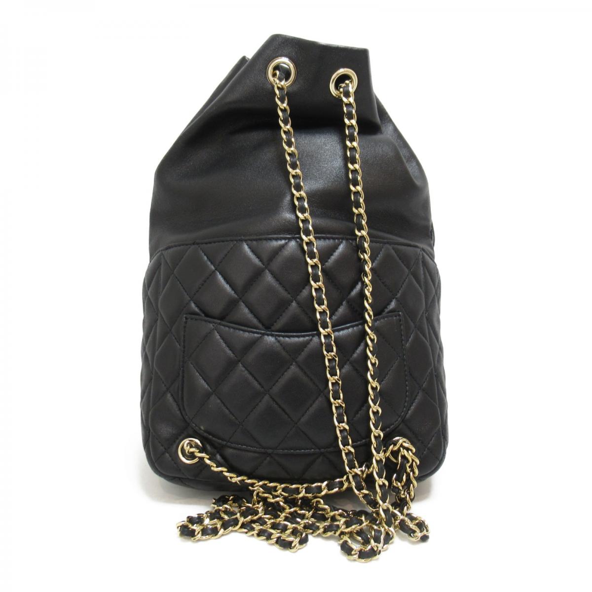Matelasse Leather Chain Backpack