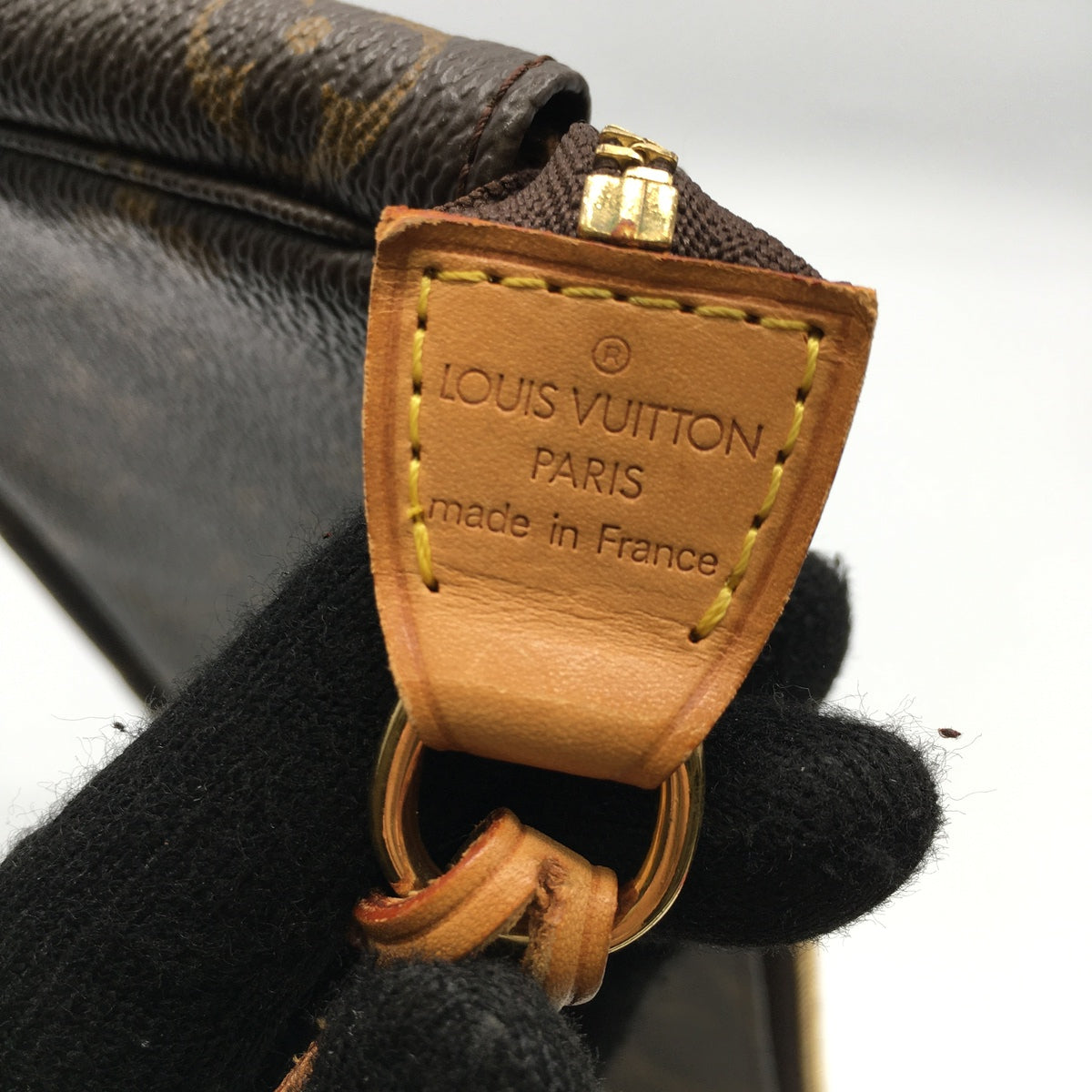 LOUIS VUITTON Monogram Pochette Accessoire Hand Bag Brown M51980