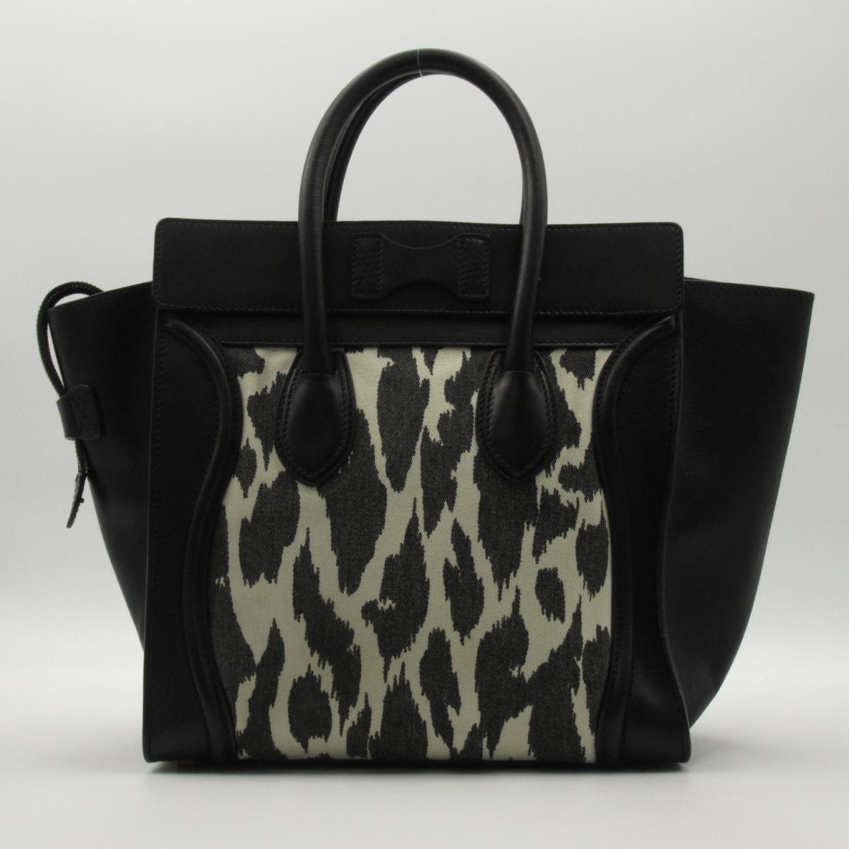 Leopard Print Leather Mini Luggage Tote Bag S-AT-1121