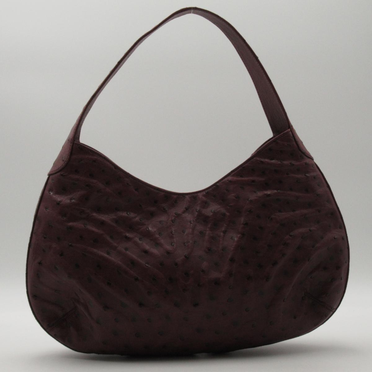 Ostrich Leather Panthere Hobo Bag
