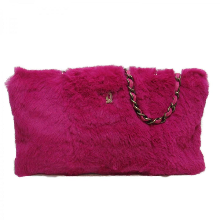 CC Rabbit Fur Chain Shoulder Bag