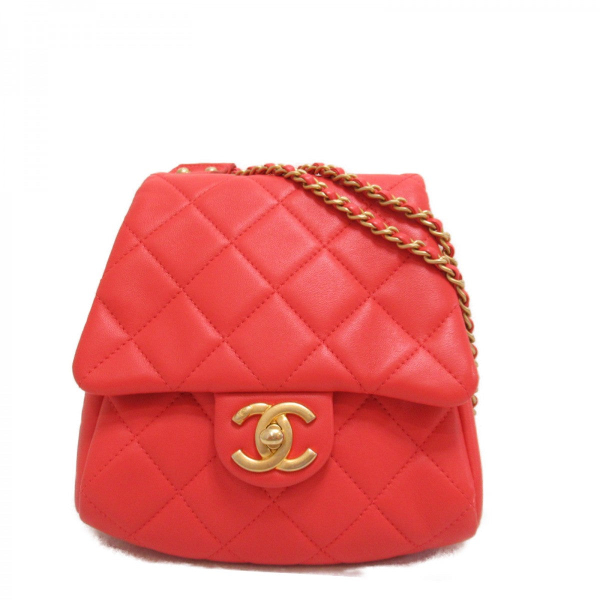 CC Quilted Leather Chain Flap Bag AS0614