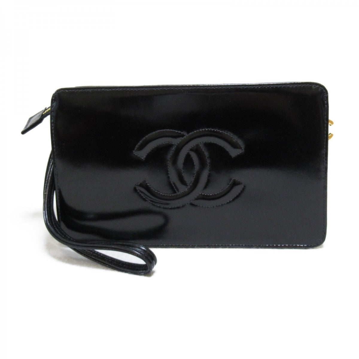 CC Quilted Leather Clutch Bag