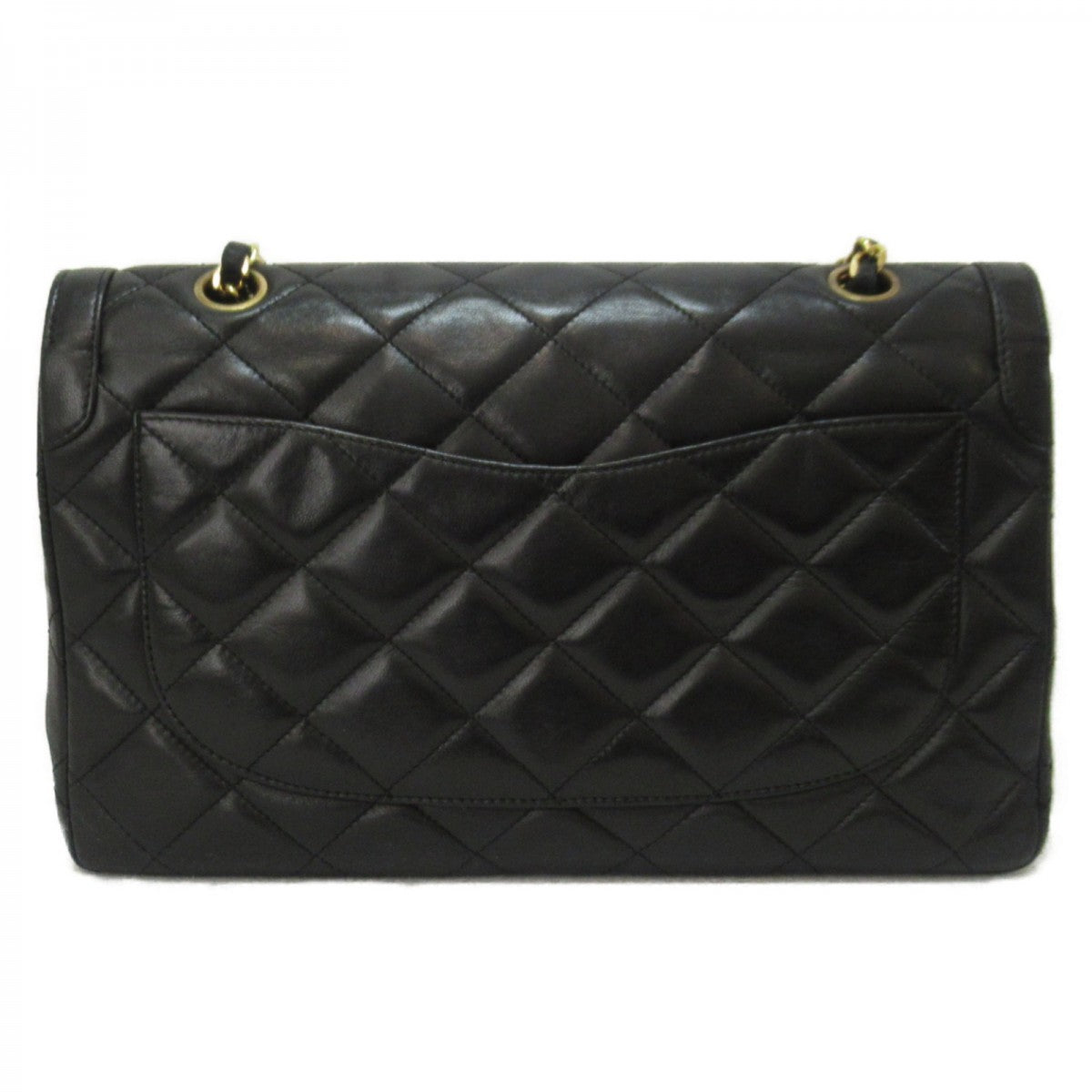 CC Quilted Leather Double Flap Bag