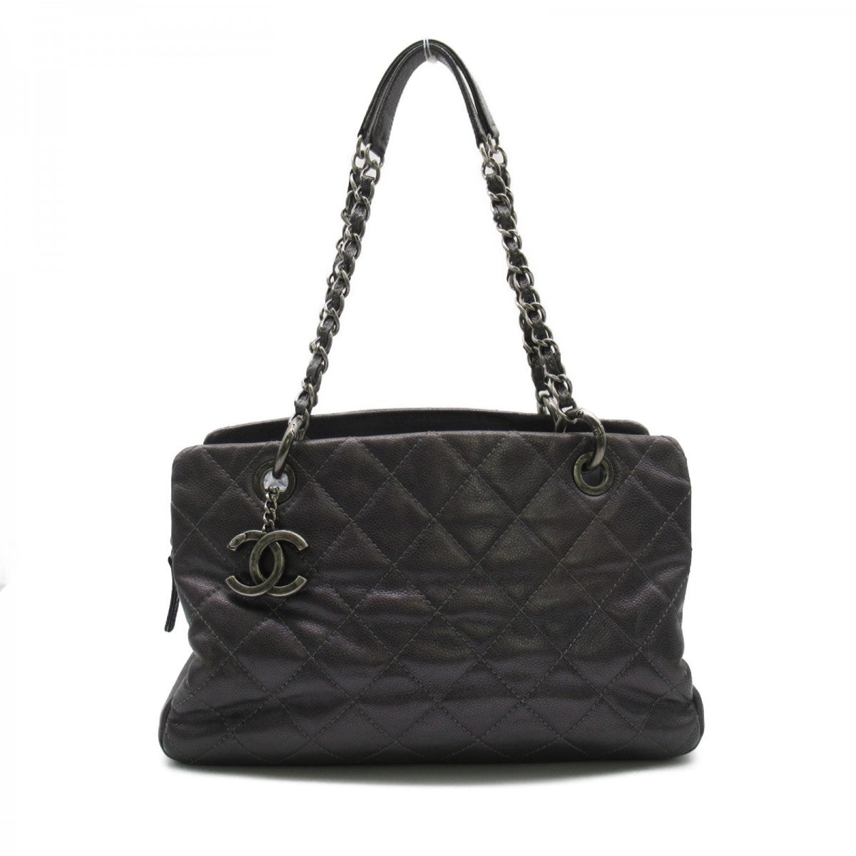CC Quilted Caviar Chain Tote