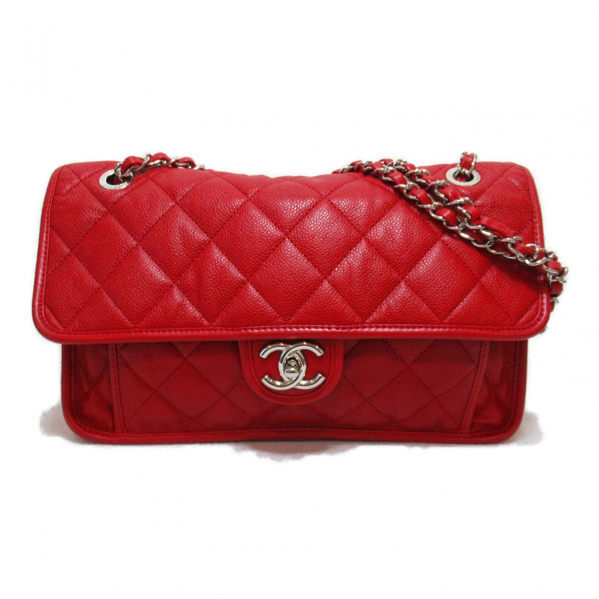 CC Quilted Caviar French Riviera Flap Bag