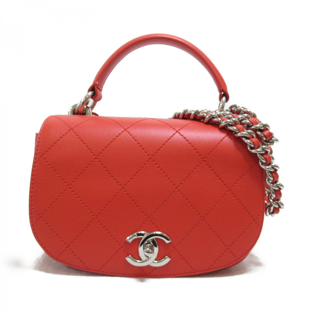 CC Quilted Leather Chain Crossbody Bag