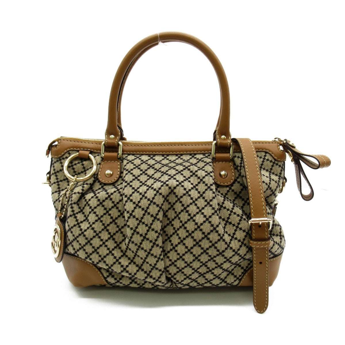 Gucci Diamante Canvas Sukey Handbag Canvas Handbag 247902 in Excellent condition