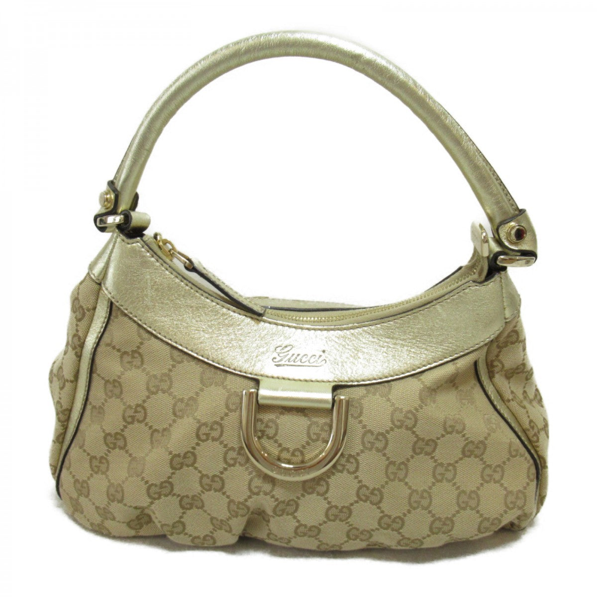 Gucci GG Canvas Abbey D-Ring Shoulder Bag Canvas Shoulder Bag 190525 in Excellent condition