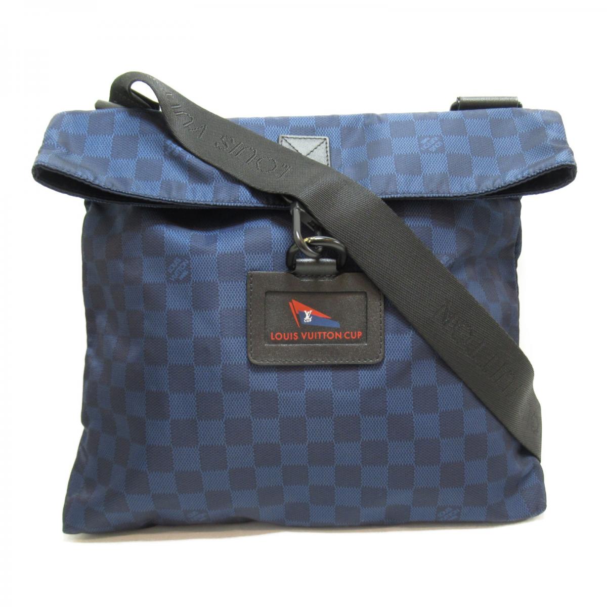 Blue Damier Nylon LV Cup Alize Crossbody Bag N41251