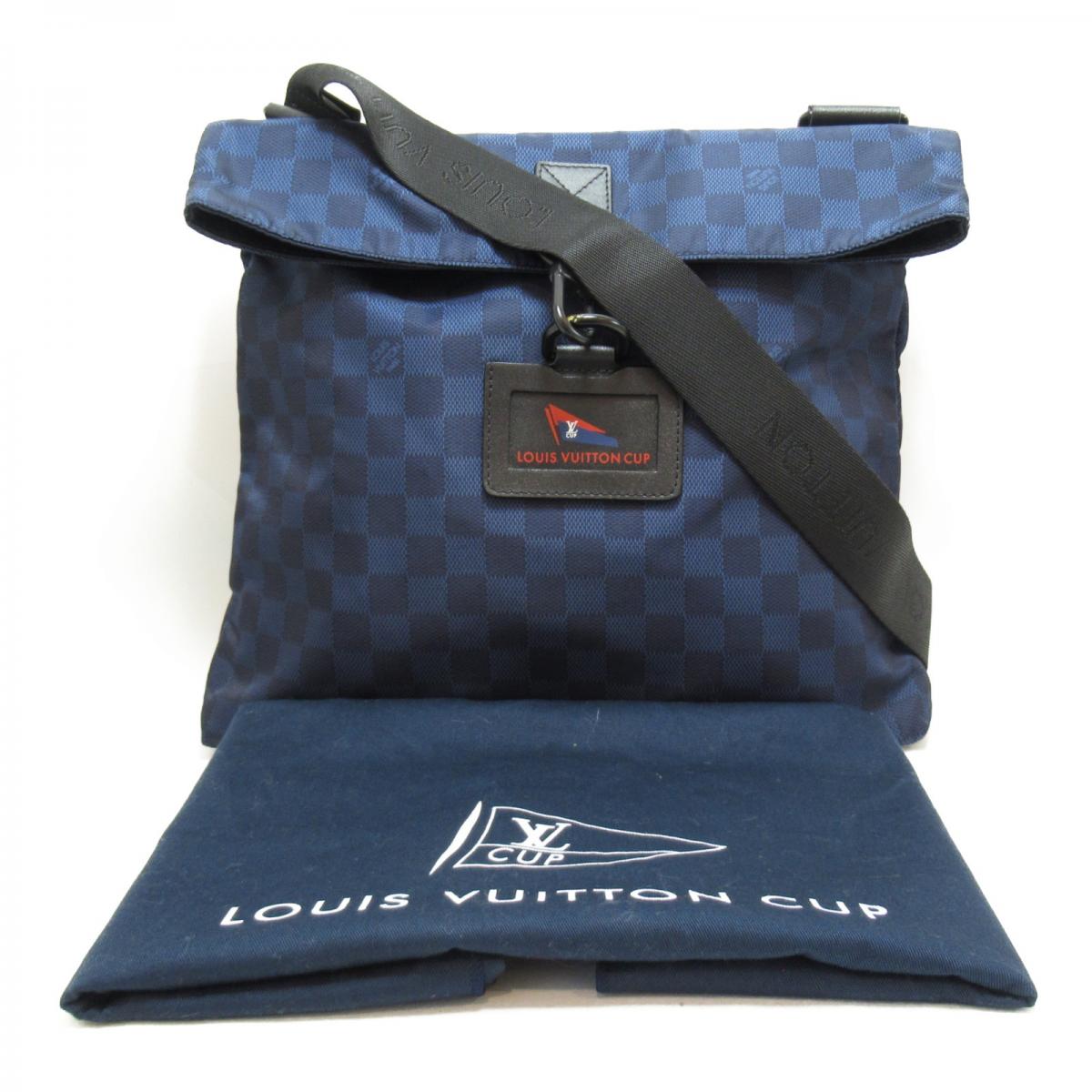 Louis Vuitton Blue Damier Nylon LV Cup Alize Crossbody Navy blue