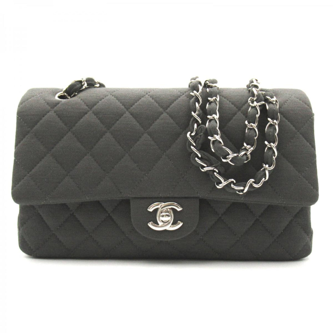 Quilted Jersey Classic Double Flap Bag