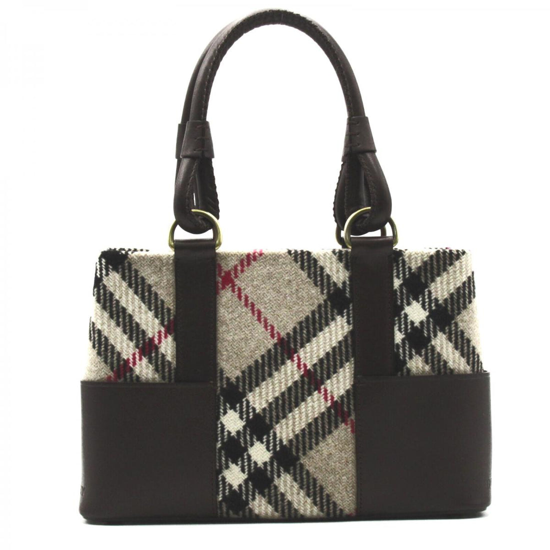 Smoked Check Wool Tote Bag