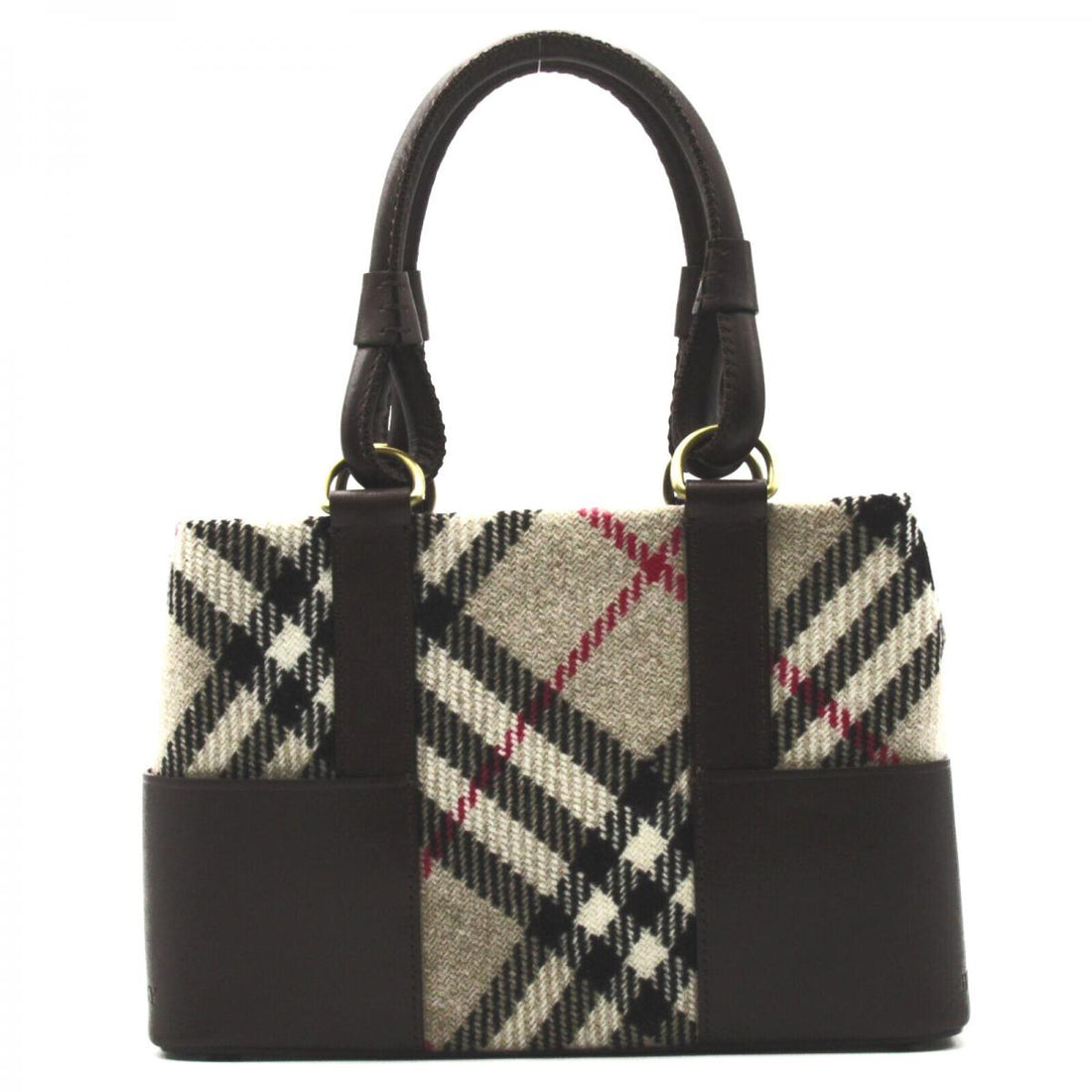 Smoked Check Wool Tote Bag