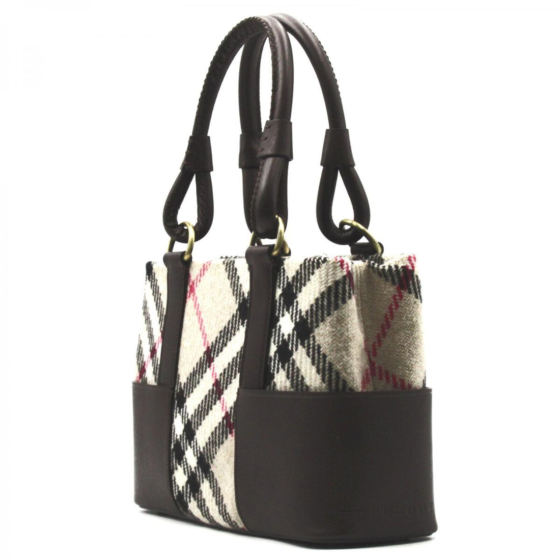 Smoked Check Wool Tote Bag