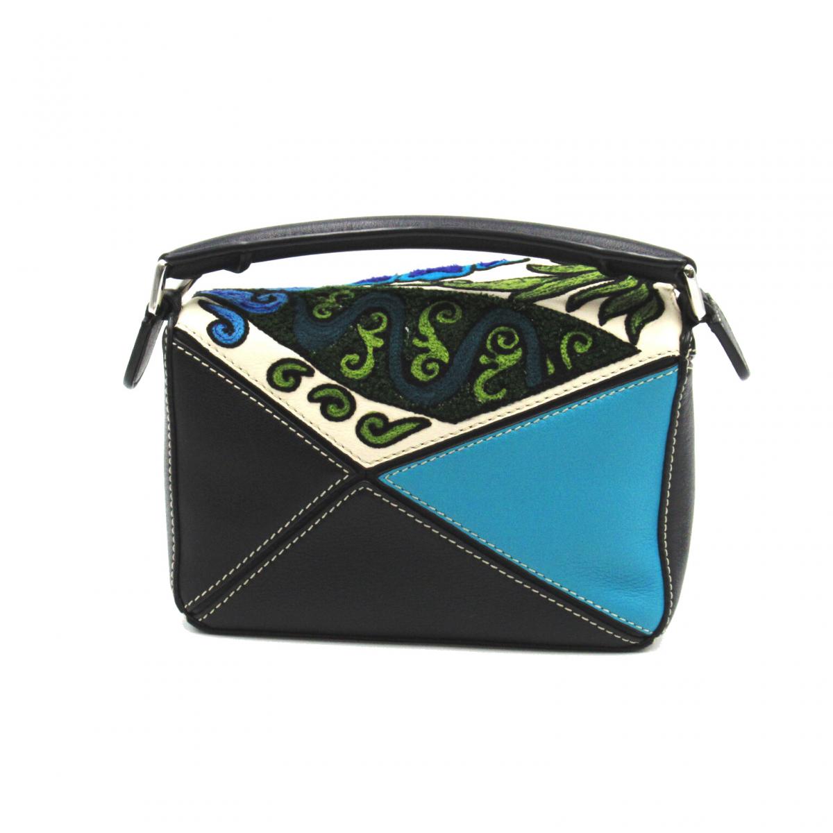 Embroidered Puzzle Leather Crossbody bag