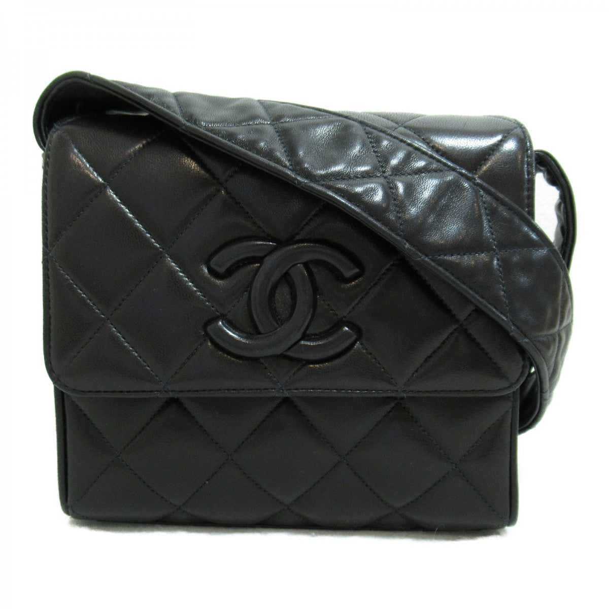 CC Quilted Leather Flap Crossbody Bag