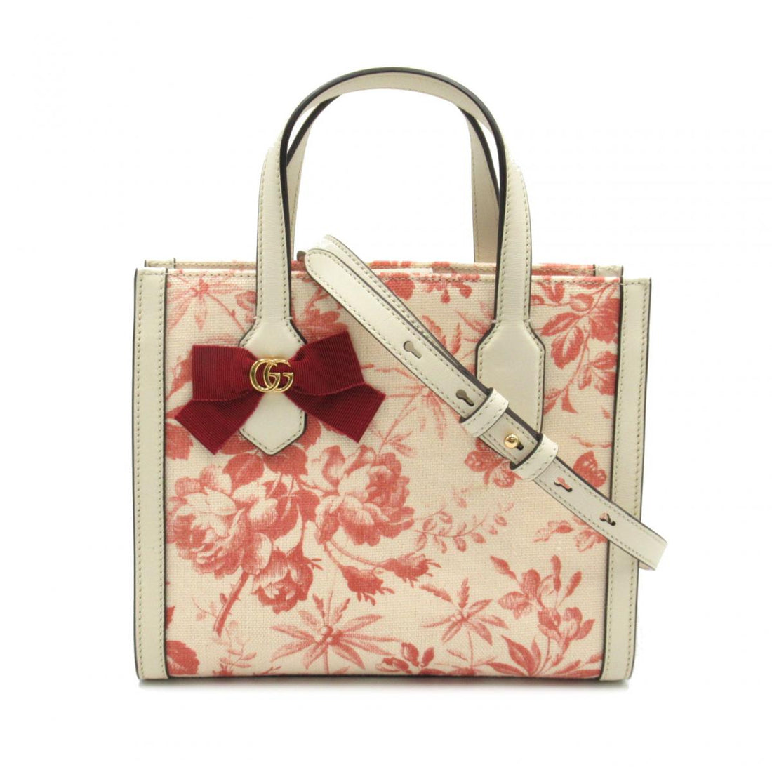 GG Ribbon Canvas Herbarium Handbag 443089