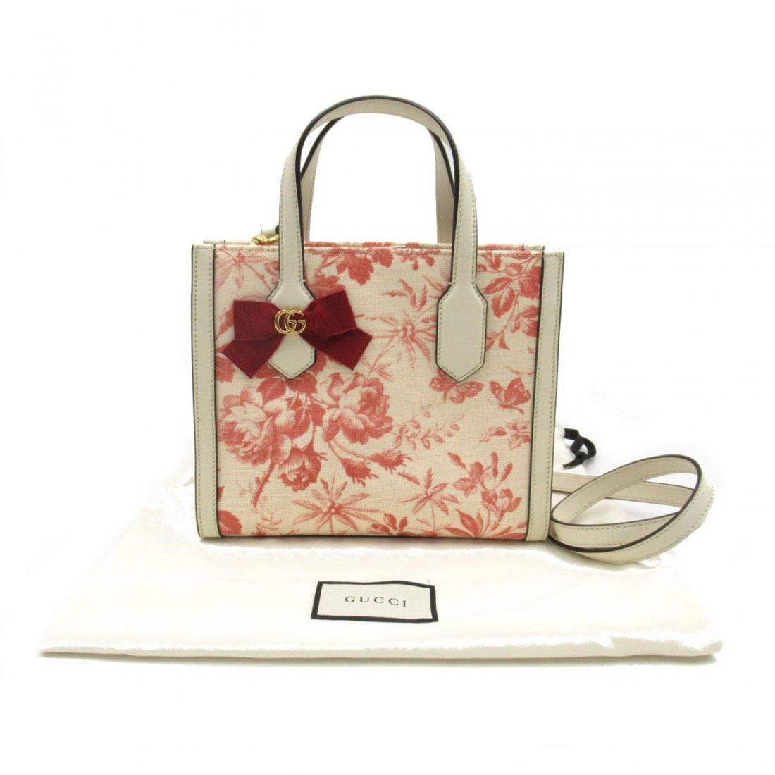 GG Ribbon Canvas Herbarium Handbag 443089